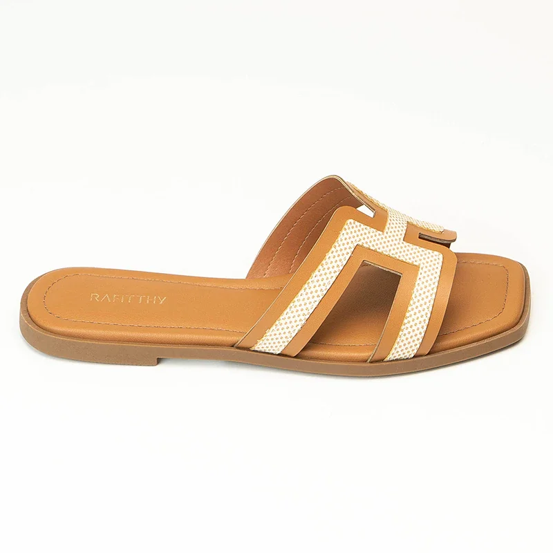 Sandália Rasteira Feminina Rafitthy 18.86003A Bege 2