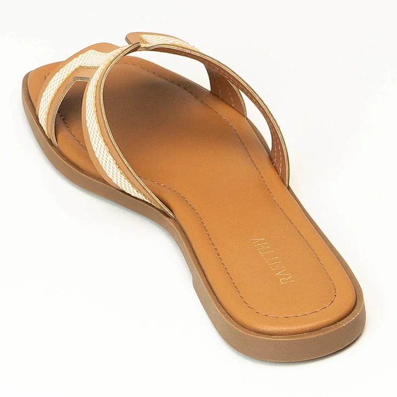 Sandália Rasteira Feminina Rafitthy 18.86003A Bege 3