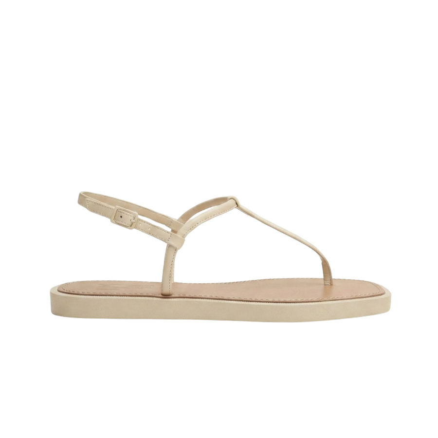 Sandália Rasteira Slim Square Brizza Arezzo Bege 4