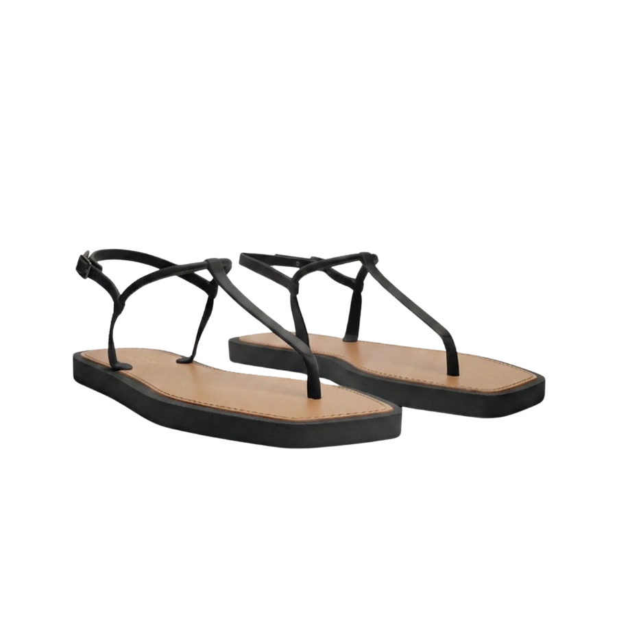 Sandália Rasteira Slim Square Brizza Arezzo Preto 4