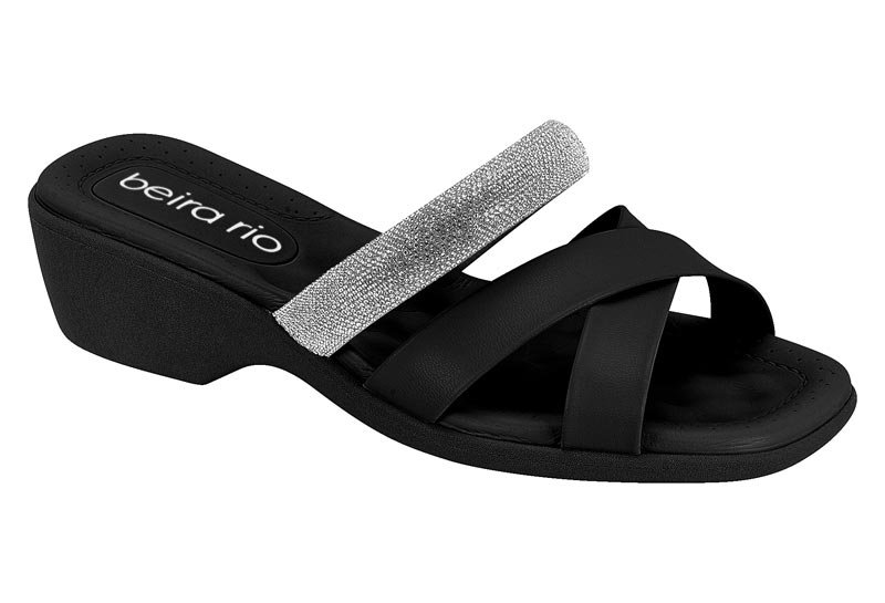 Tamanco Feminino Beira Rio com Tira Strass 8527-114