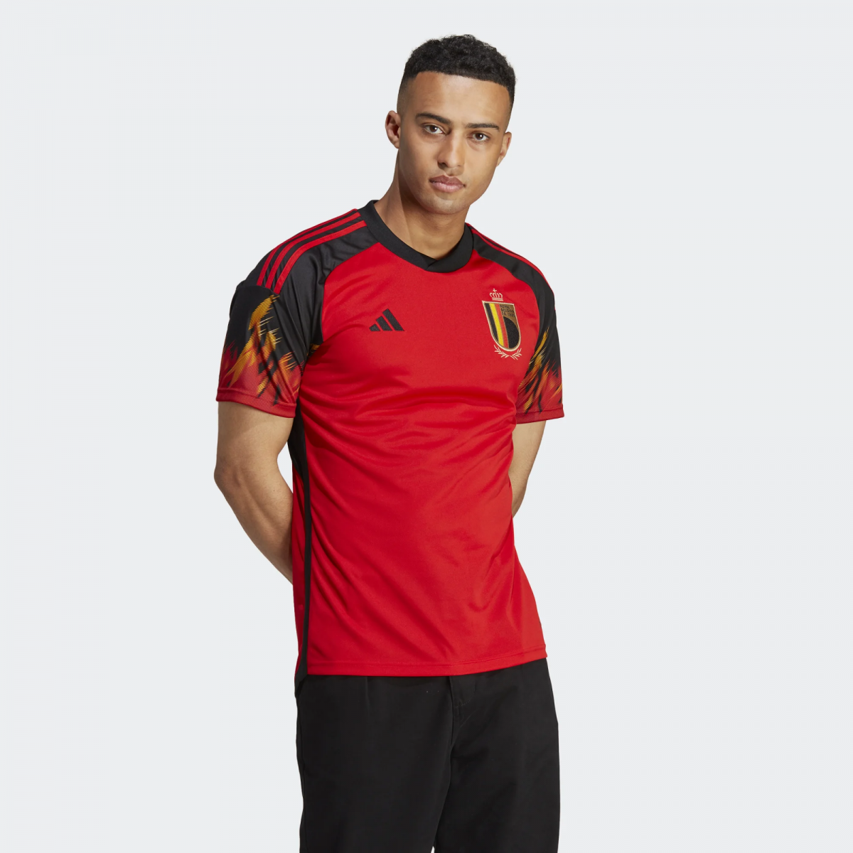 Camisa Adidas Belgica I - masculino - vermelho Multicores 1