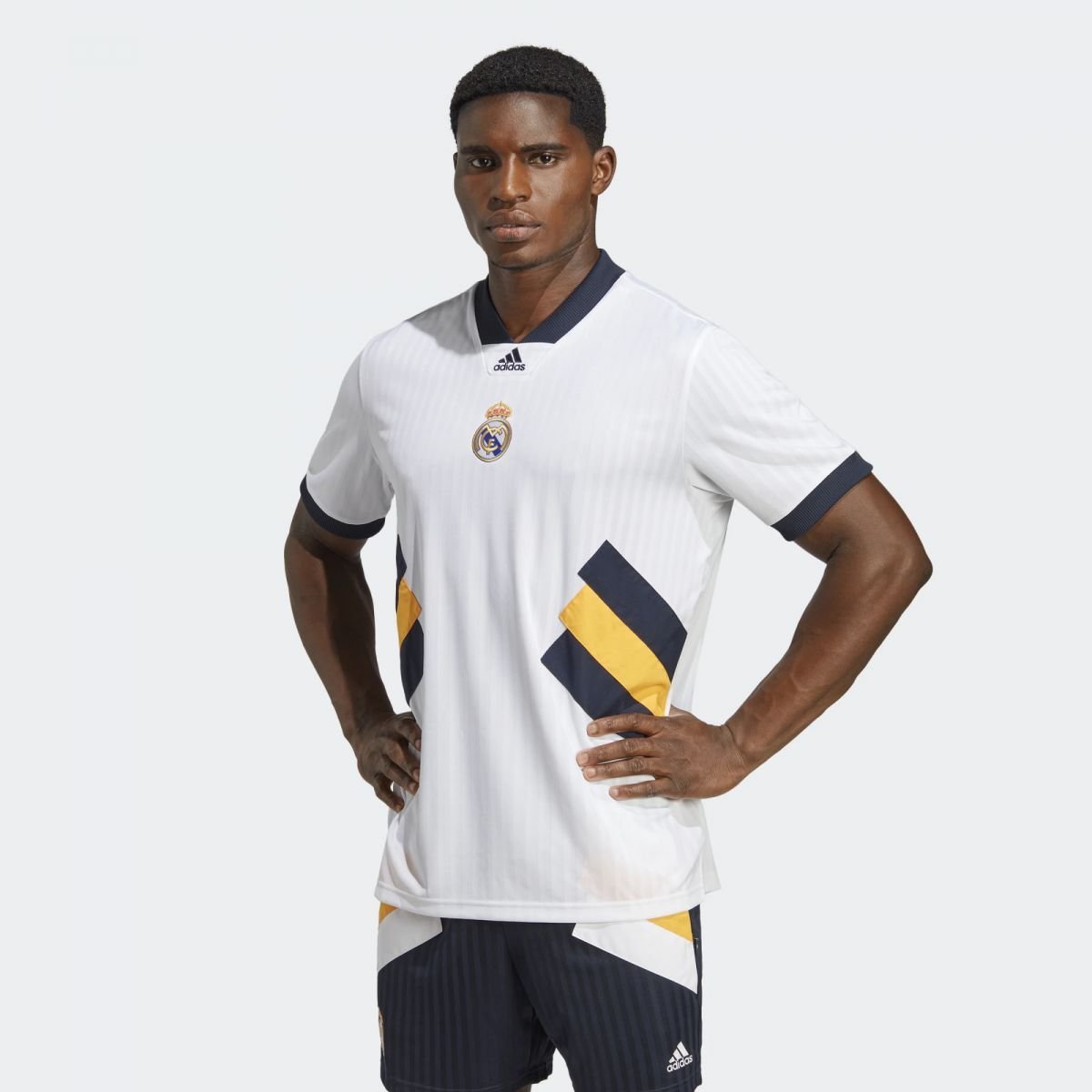 Camisa Adidas Real Madrid - masculino - branco+dourado Branco 1