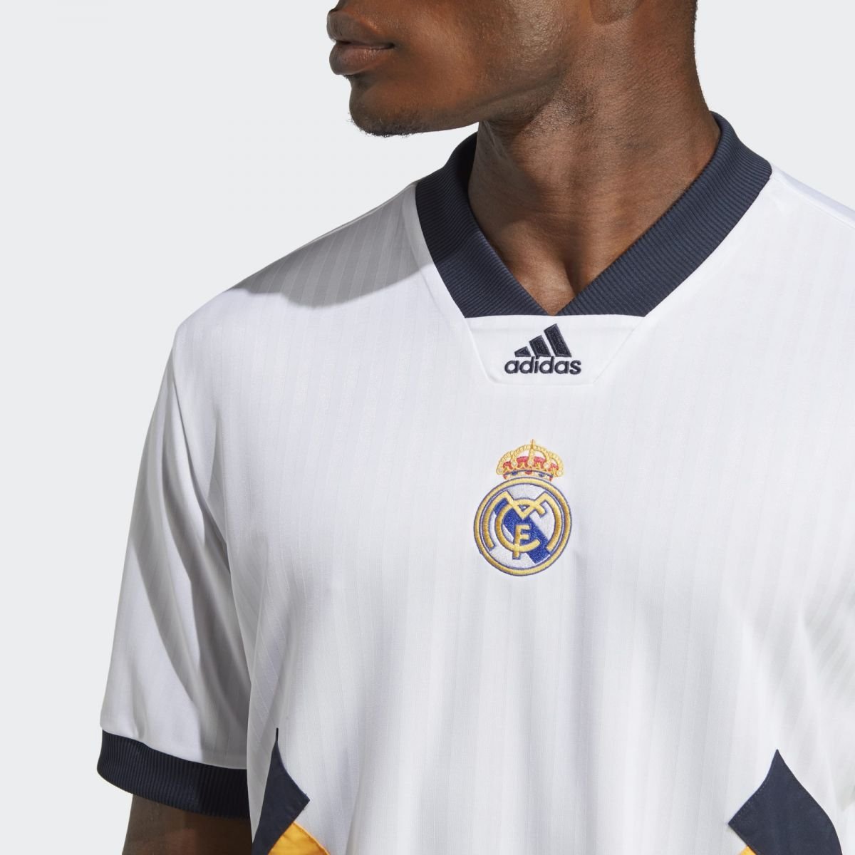 Camisa Adidas Real Madrid - masculino - branco+dourado Branco 2