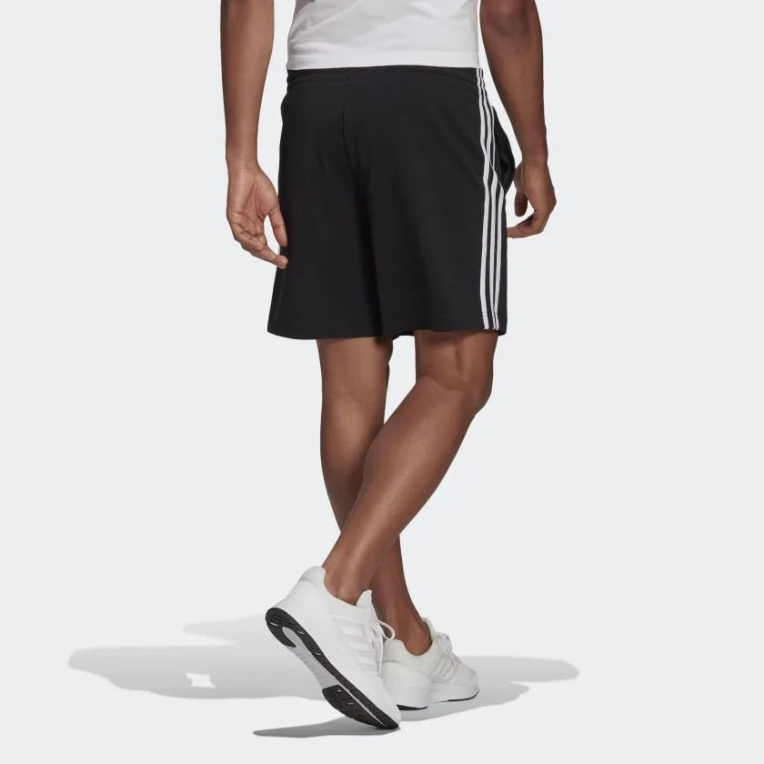 Bermuda Adidas 3 Listras - masculino - preto+branco  Preto 2