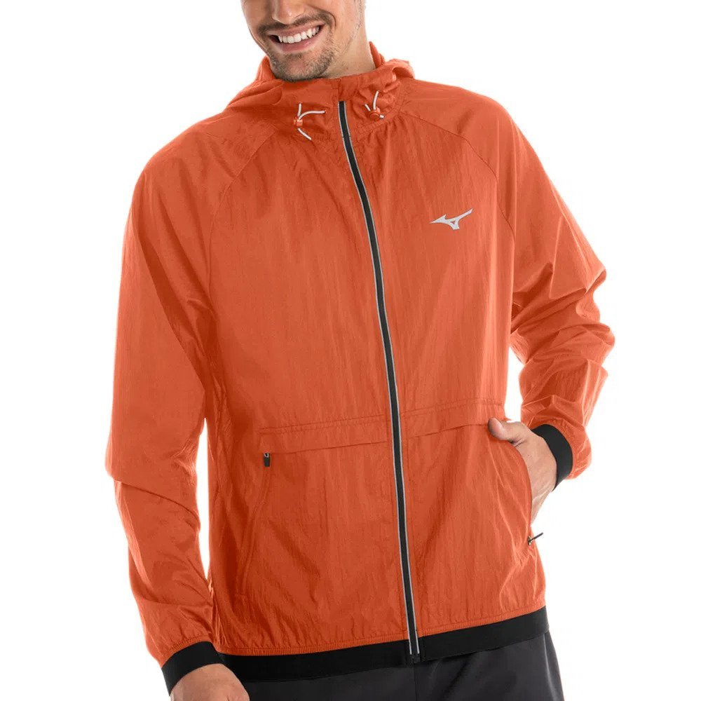 Jaqueta Mizuno High - masculino - laranja+preto