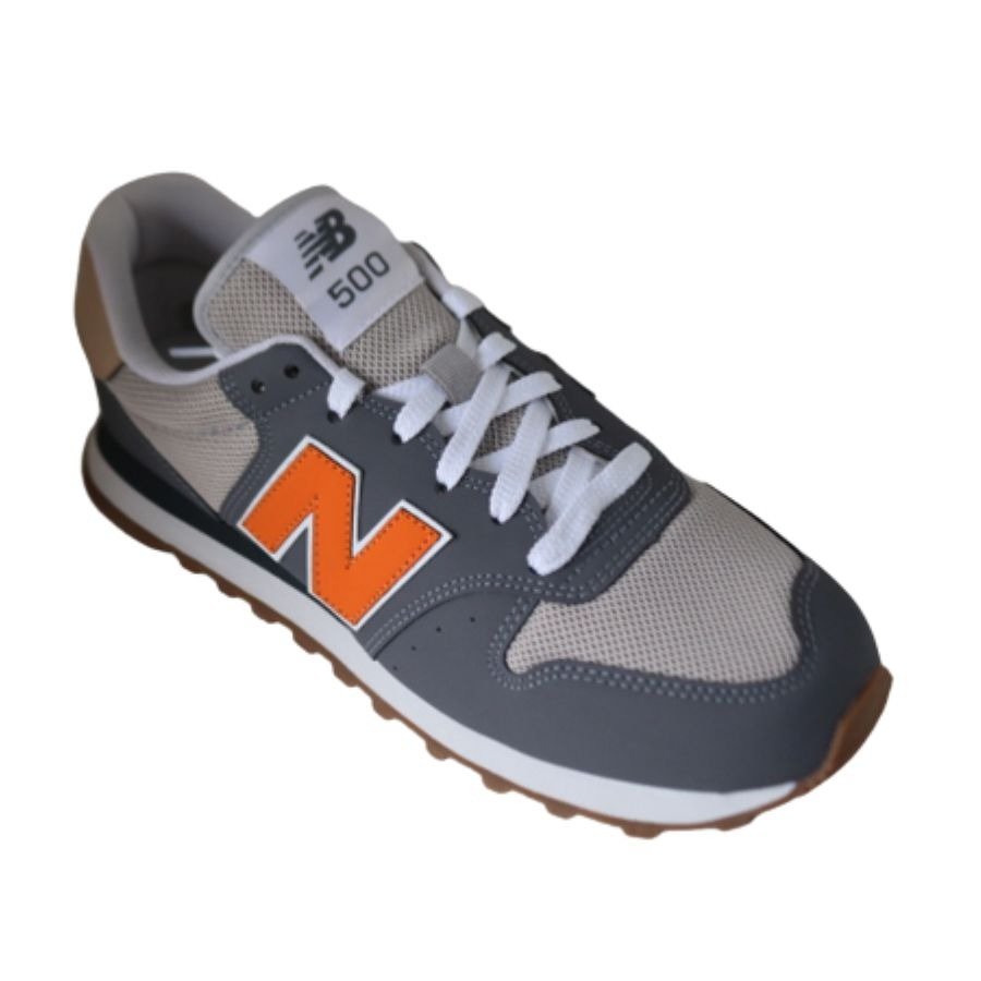 TENIS NEW BALANCE 500V2 MASCULINO-CINZA/LARANJA 44 Cinza 2