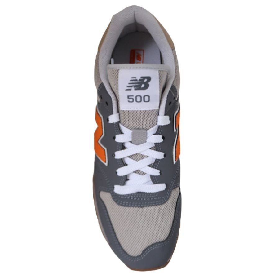 TENIS NEW BALANCE 500V2 MASCULINO-CINZA/LARANJA 44 Cinza 3