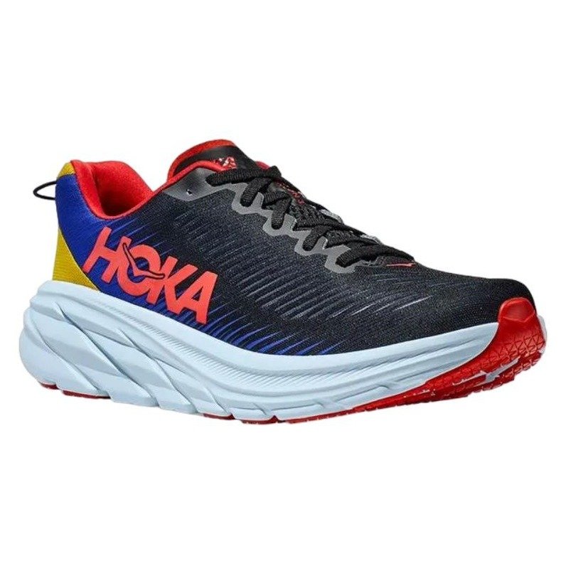 TENIS HOKA RINCON 3 PRETO VERMELHO AZUL AMARELO Preto 3