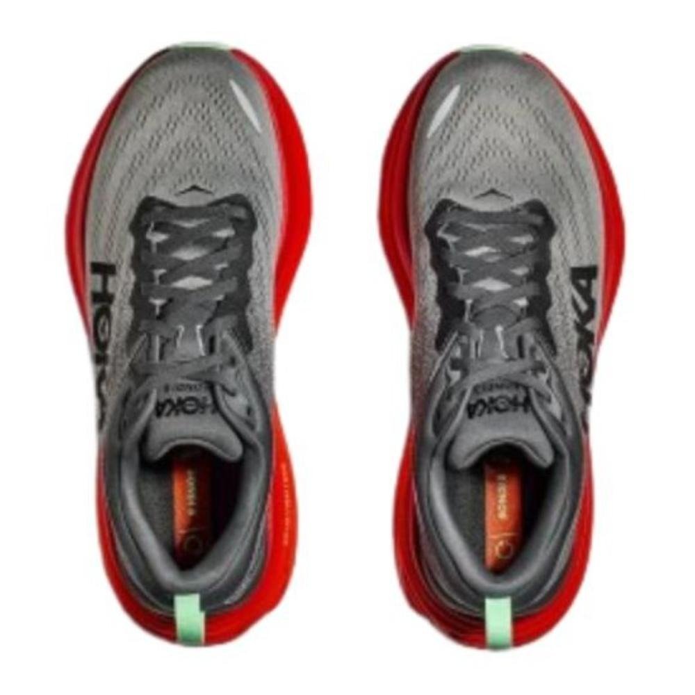 TENIS HOKA BONDI 8 CINZA LARANJA Cinza