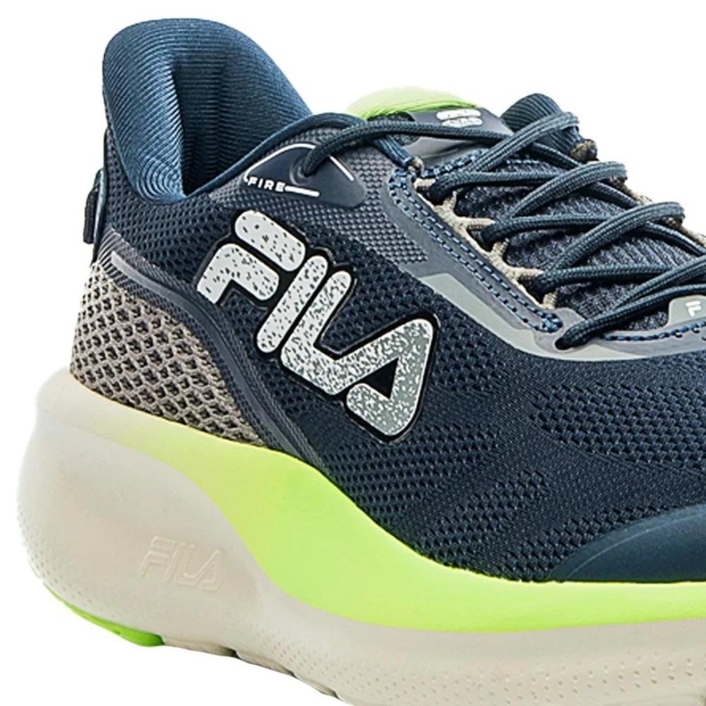 TENIS FILA FIRE MASCULINO-MARINHO/CINZA/VERDE Multicores 4