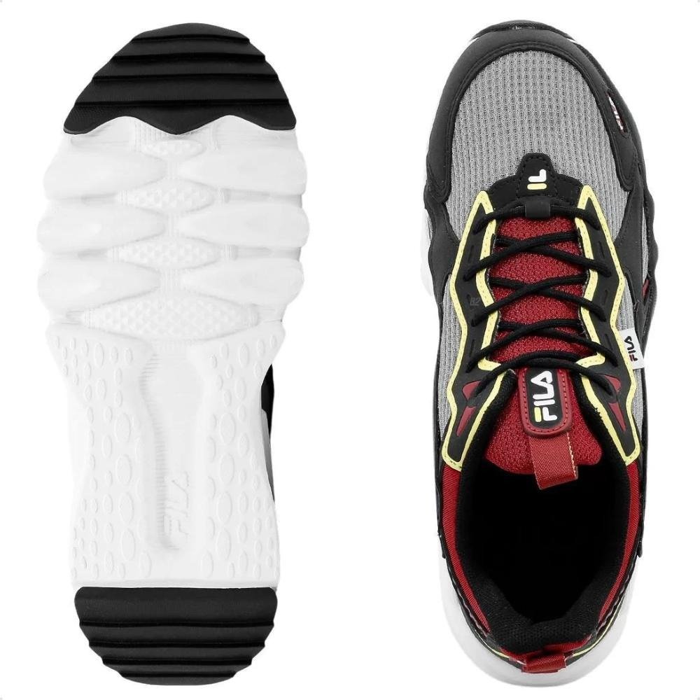 TENIS FILA VENTURE TRACER MASCULINO-PRETO/VERMELHO/AMARELO Multicores 4