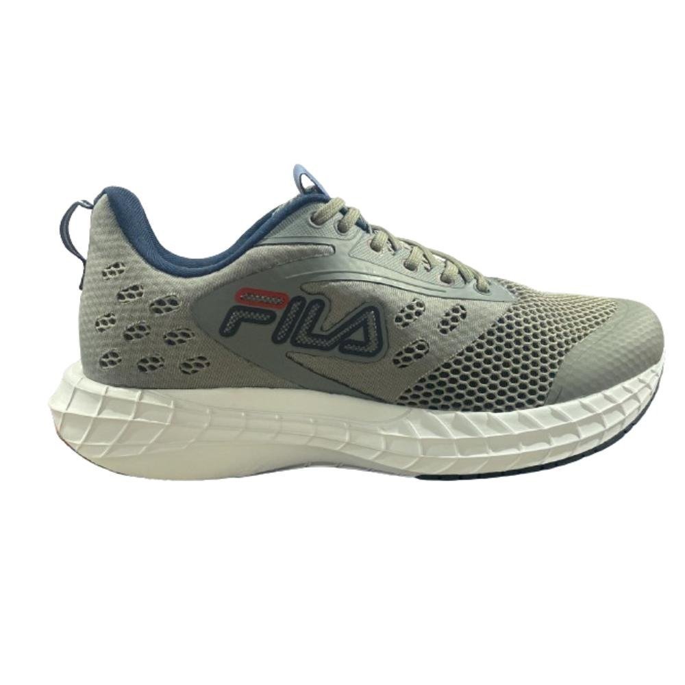TENIS FILA COMPASS MASCULINO-CINZA/MARINHO/VERMELHO