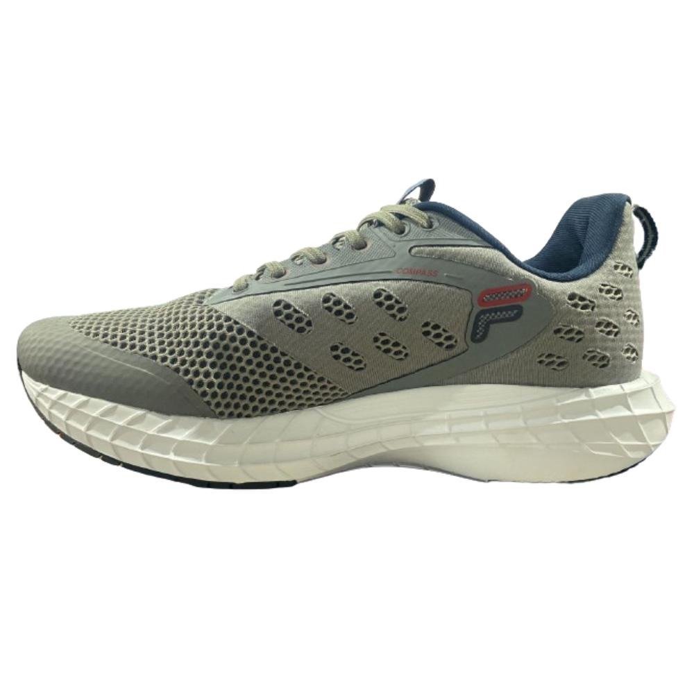 TENIS FILA COMPASS MASCULINO-CINZA/MARINHO/VERMELHO Azul 2