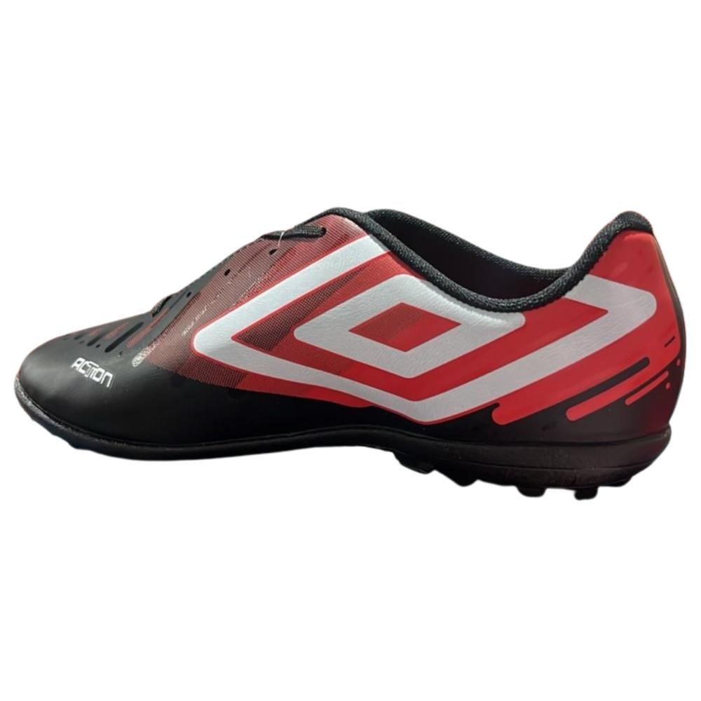 CHUTEIRA UMBRO FUTSAL WARSKIN PRETO VERMELHO GRAFITE Preto 2