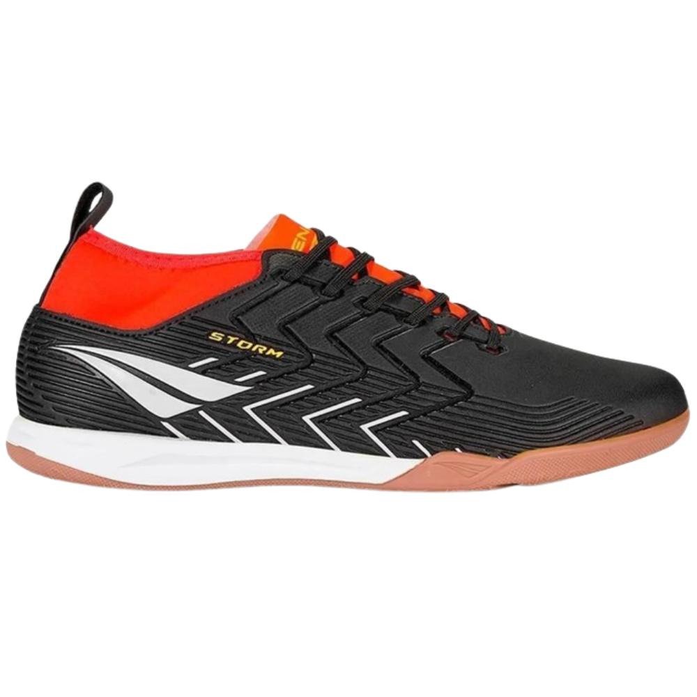 CHUTEIRA PENALTY FUTSAL STORM Y3 PRETO/BRANCO/AMARELO/CORAL Preto/Branco(02)