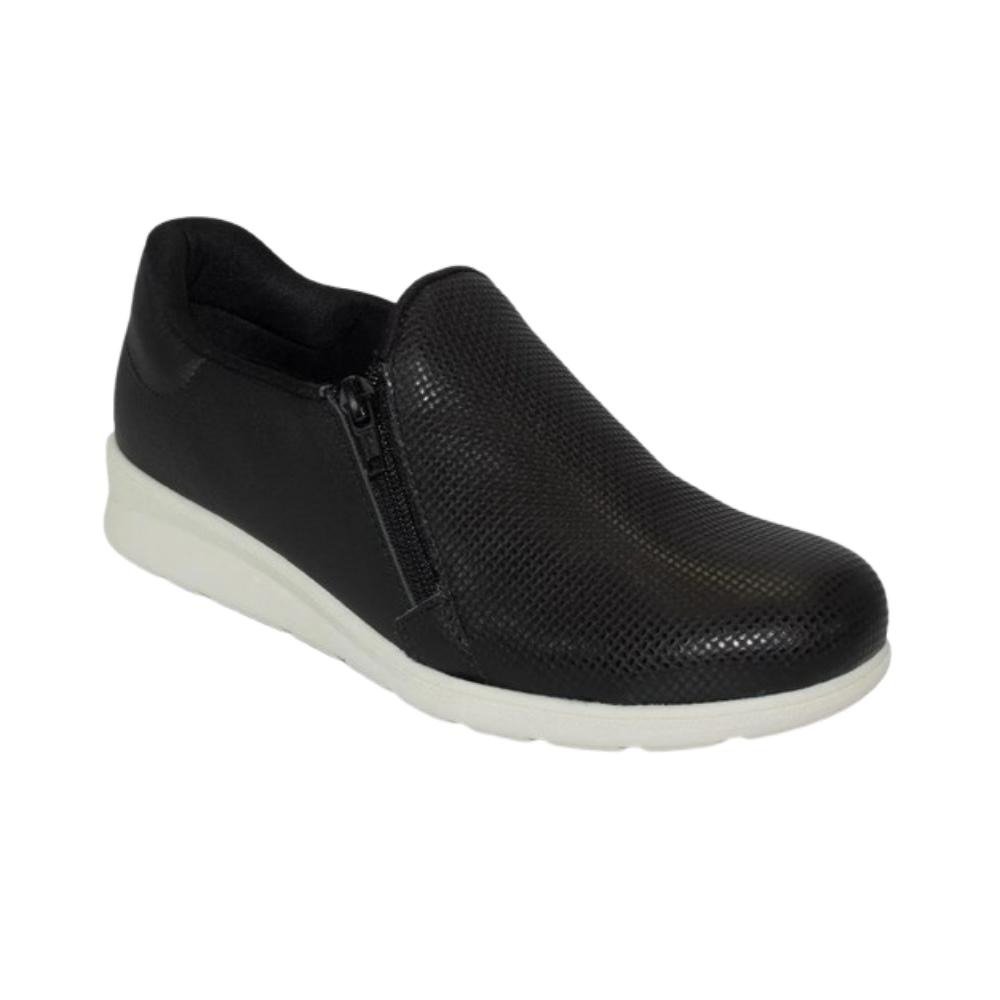 TENIS USAFLEX EM COURO ZIPER PRETO Preto 2