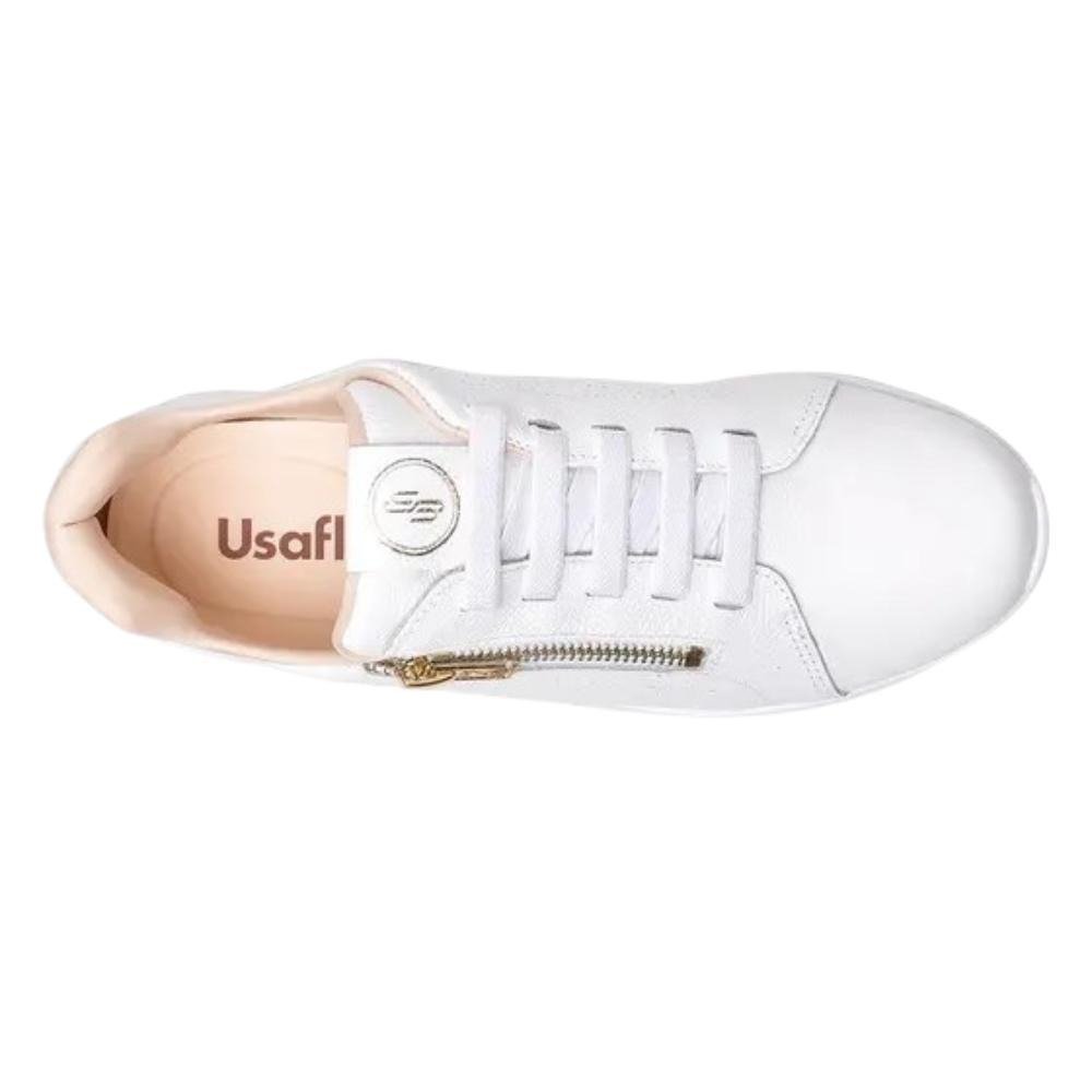 TENIS USAFLEX ELASTICO BRANCO COM ZIPER Branco 3