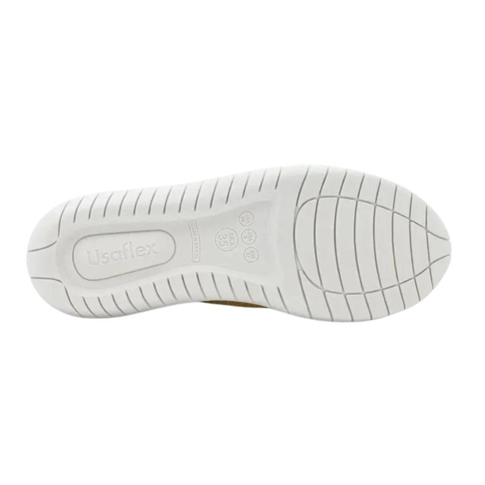 TENIS USAFLEX ELASTICO PRATA VELHA COM ZIPER Dourado 5