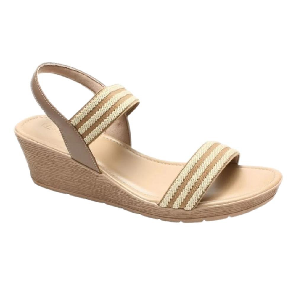 SANDALIA USAFLEX PLATAFORMA ELASTICO CAMEL Bege 1