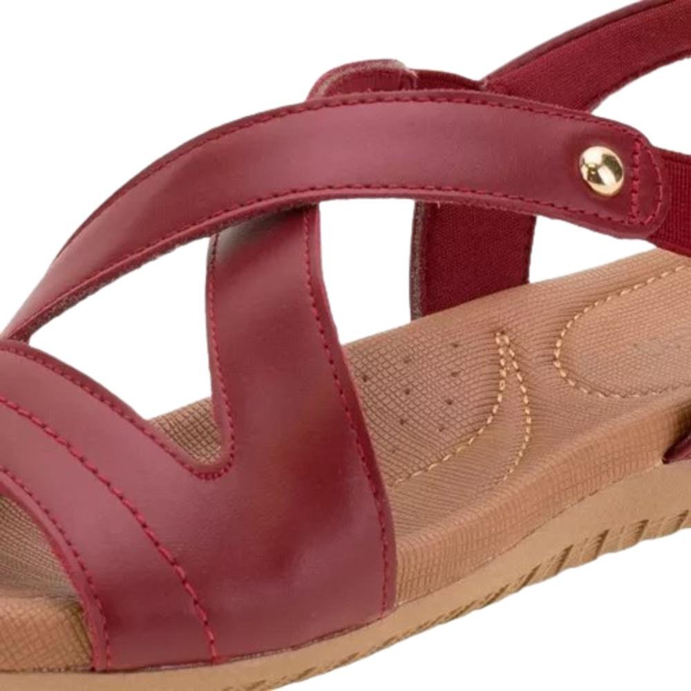 SANDALIA USAFLEX RASTEIRA REBU Vermelho 3