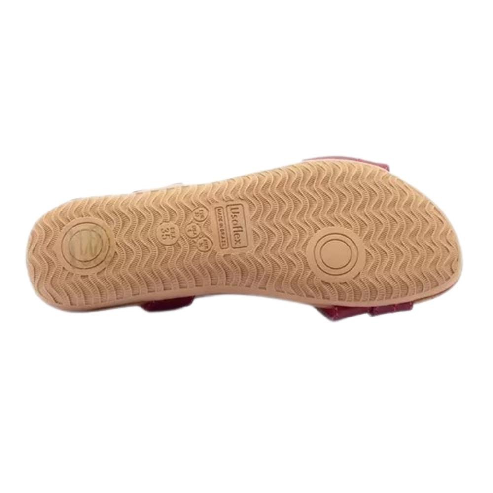 SANDALIA USAFLEX RASTEIRA REBU Vermelho 5