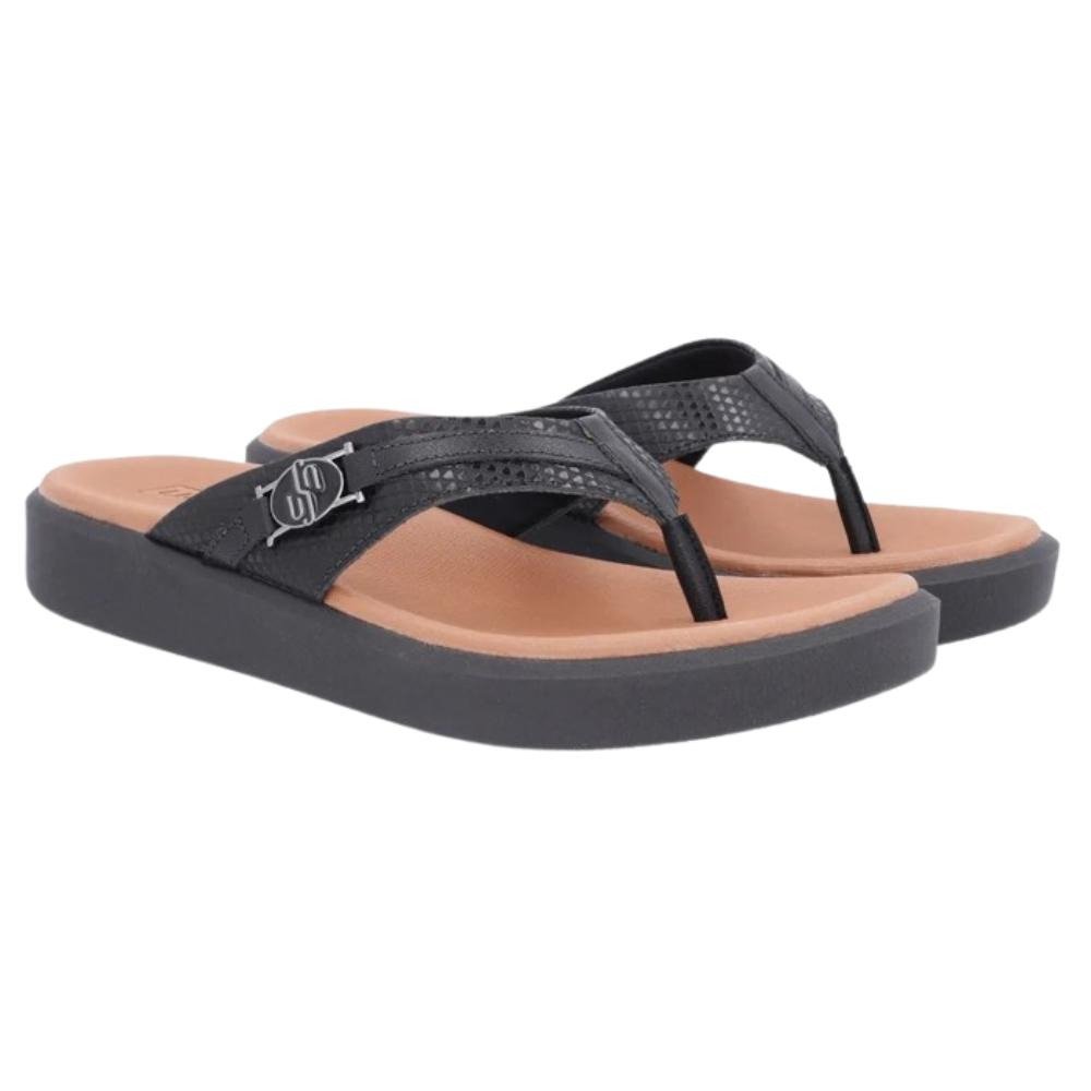 CHINELO USAFLEX EM COURO PRETO AL0102001 Preto 2