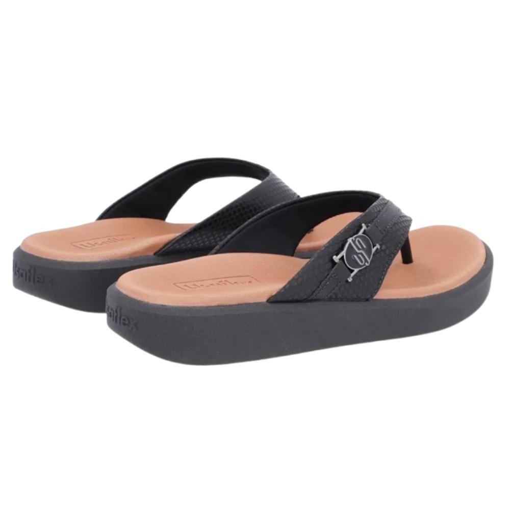 CHINELO USAFLEX EM COURO PRETO AL0102001 Preto 3