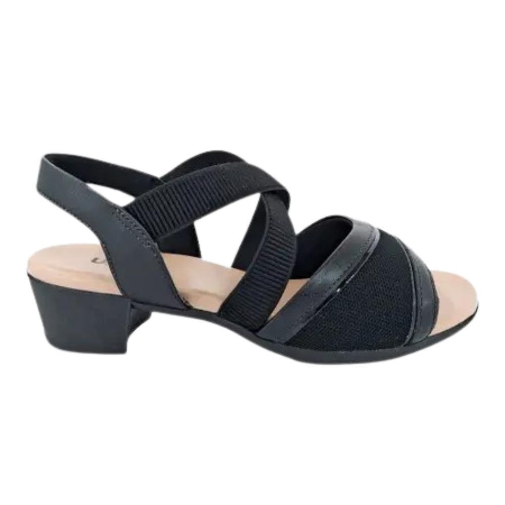 SANDALIA USAFLEX SALTO BLOCO PRETO MM0803002 Preto 2