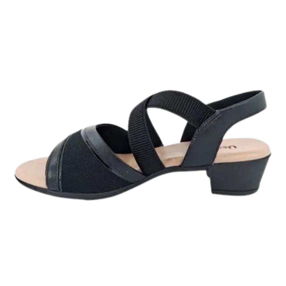 SANDALIA USAFLEX SALTO BLOCO PRETO MM0803002 Preto 3