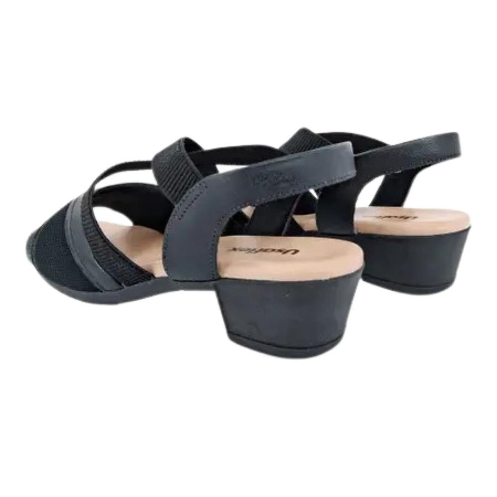SANDALIA USAFLEX SALTO BLOCO PRETO MM0803002 Preto 4