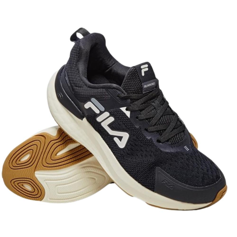 TENIS FILA IMPROVE MASCULINO-PRETO/BEGE/CINZA Preto/Bege/Cinza 3