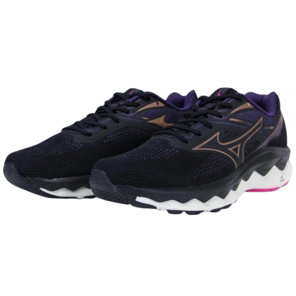 Tênis Mizuno feminino Wave Way Preto Pink Preto/Pink