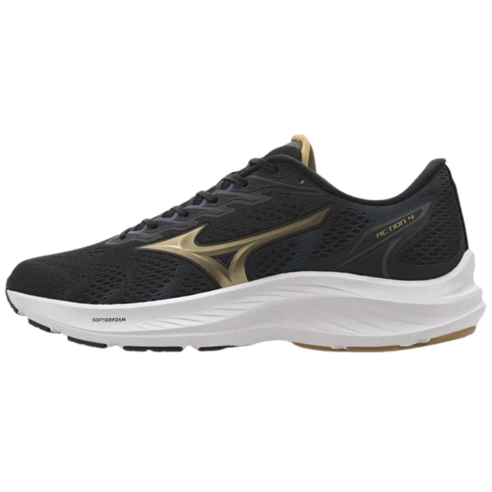 Tênis Mizuno Masculino Action 4 Preto Dourado Preto/Dourado 2