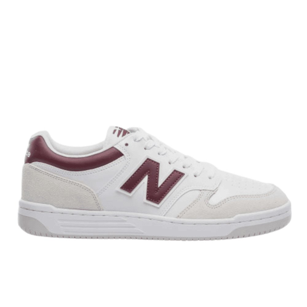 Tênis New Balance 480 Low Unisex Branco/Vinho Branco/Vinho 1