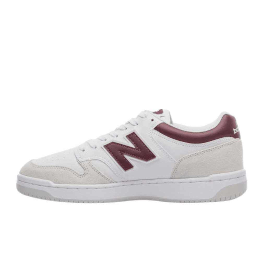 Tênis New Balance 480 Low Unisex Branco/Vinho Branco/Vinho 2