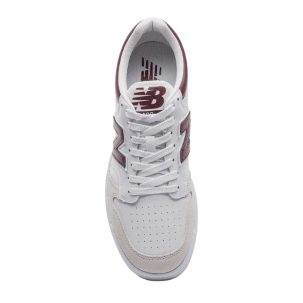 Tênis New Balance 480 Low Unisex Branco/Vinho Branco/Vinho 3
