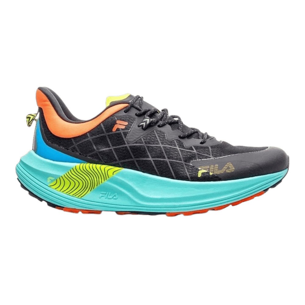 Tênis Fila Racer Skytrail Masculino - Preto/Laranja/Verde Limão