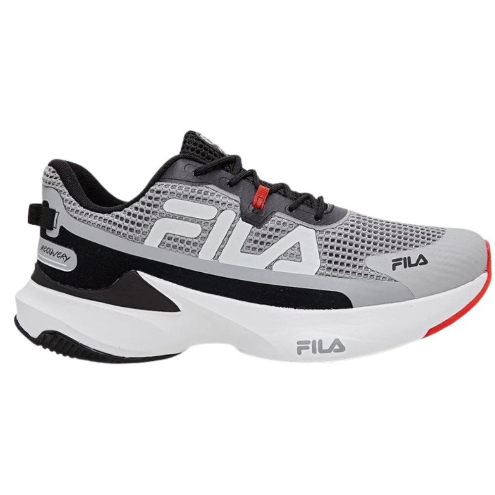 Tênis Fila Recovery Masculino - Cinza/Preto/Vermelho