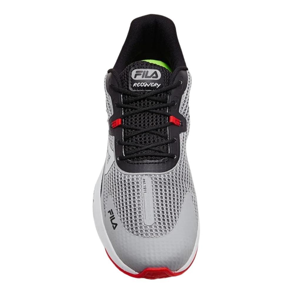 Tênis Fila Recovery Masculino - Cinza/Preto/Vermelho Cinza 3