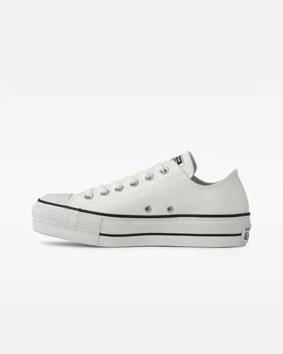 Tenis Converse Ct09830001 Ct Low Couro Plataforma Branco Branco 3
