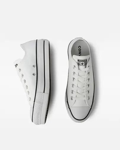 Tenis Converse Ct09830001 Ct Low Couro Plataforma Branco Branco 5