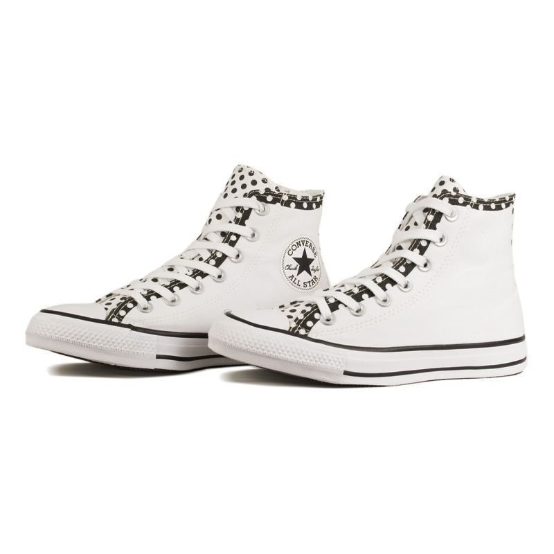 Tenis Converse Ct19090001 Ct Hi Polka Dots  Branco Branco 2