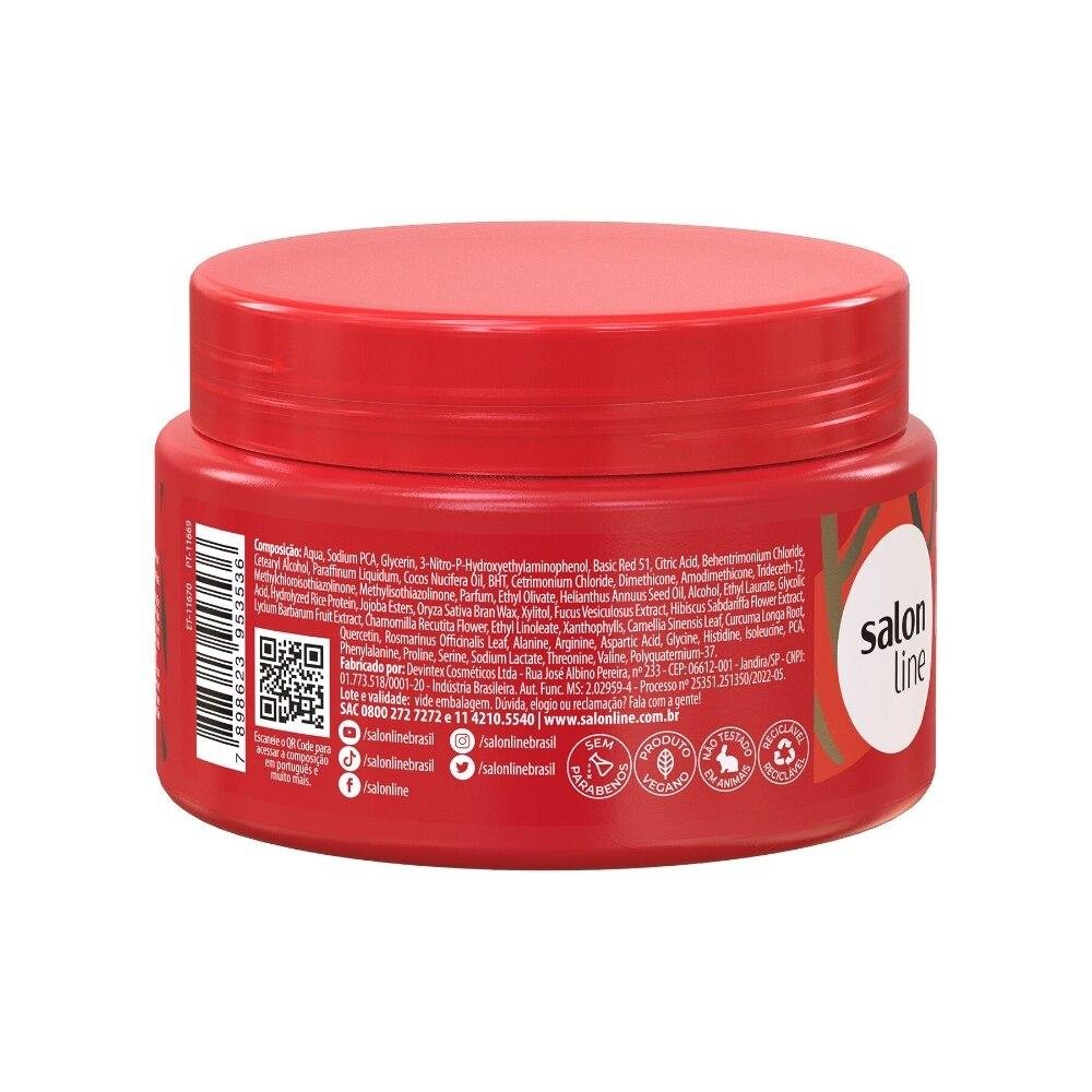 Kit Meu Liso Super vermelho + Color Express Fun Fancy Red Salon Line ÚNICO 3