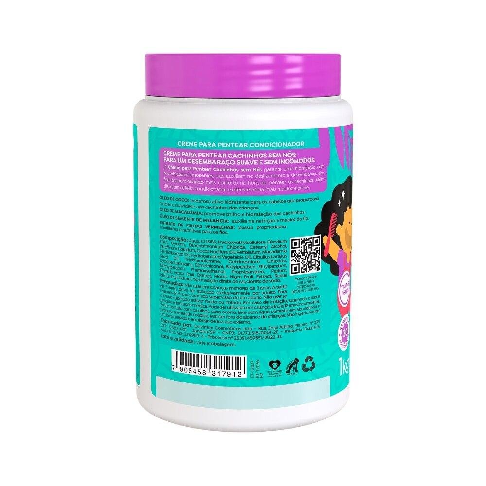 Creme Para Pentear Kids: Cachinhos sem Nós 1kg 1kg 3