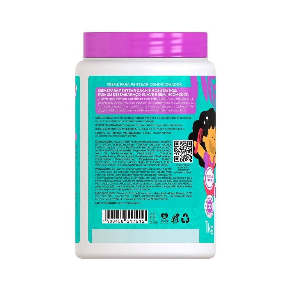 Creme Para Pentear Kids: Cachinhos sem Nós 1kg 1kg 4