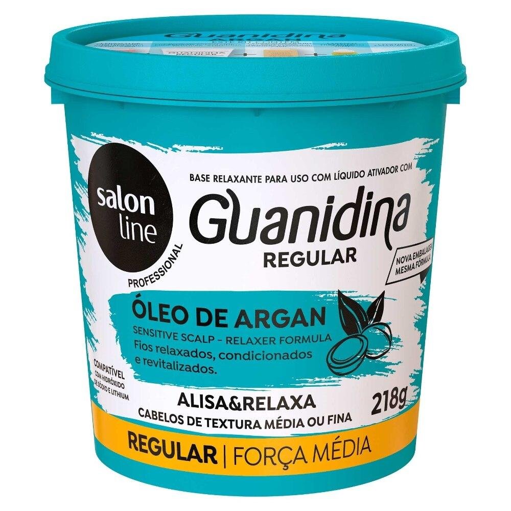Guanidina Óleo de Argan Alisa e Relaxa Salon Line 218gr 218g 1