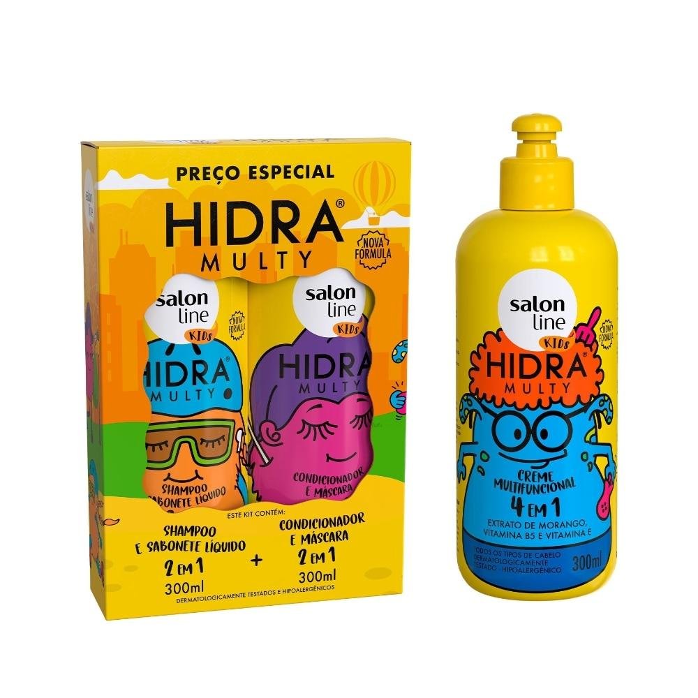 Hidra Multy Kids Shampoo + Condicionador + Creme - Salon Line ÚNICO 9