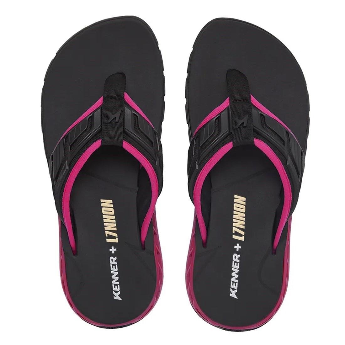 SANDÁLIA KENNER MASCULINA RAKKA FULL FORCE L7 Preto/Rosa 1