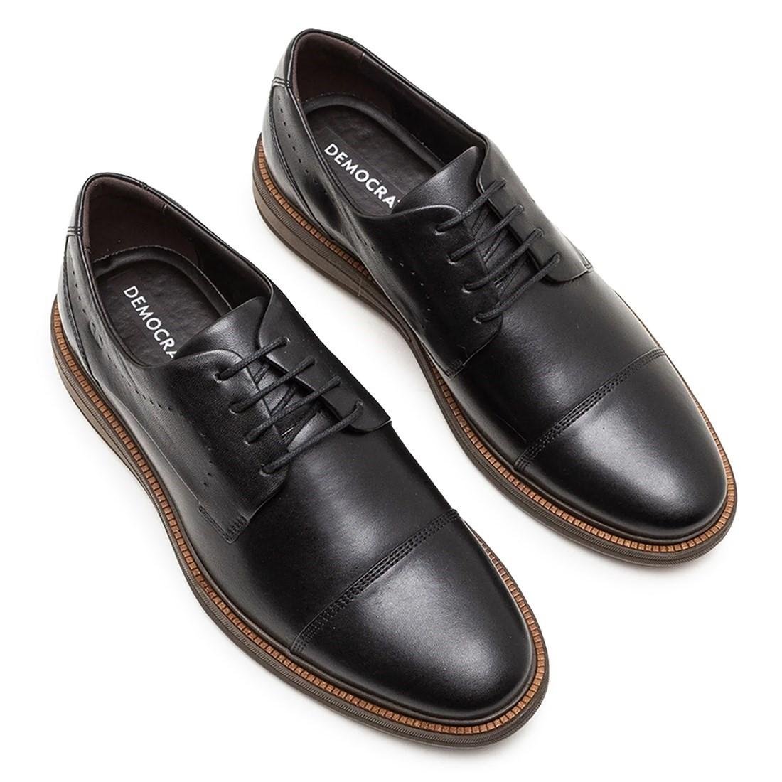 Sapato Social De Couro Democrata Masculino Metropolitan Bay 273101 Preto/Marrom 2